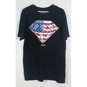 Ring Of Fire Shirt Large Downtown Los Angeles Diamond Flag Graphic Top New